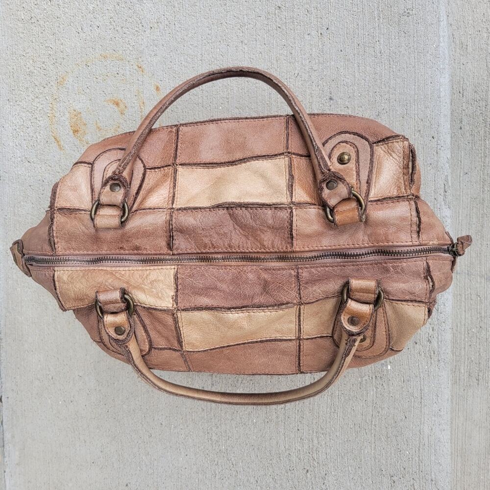 Wilsons Leather Large Patchwork Carry All Bag Pur… - image 4